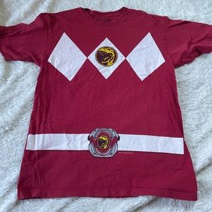 Red power ranger t shirt